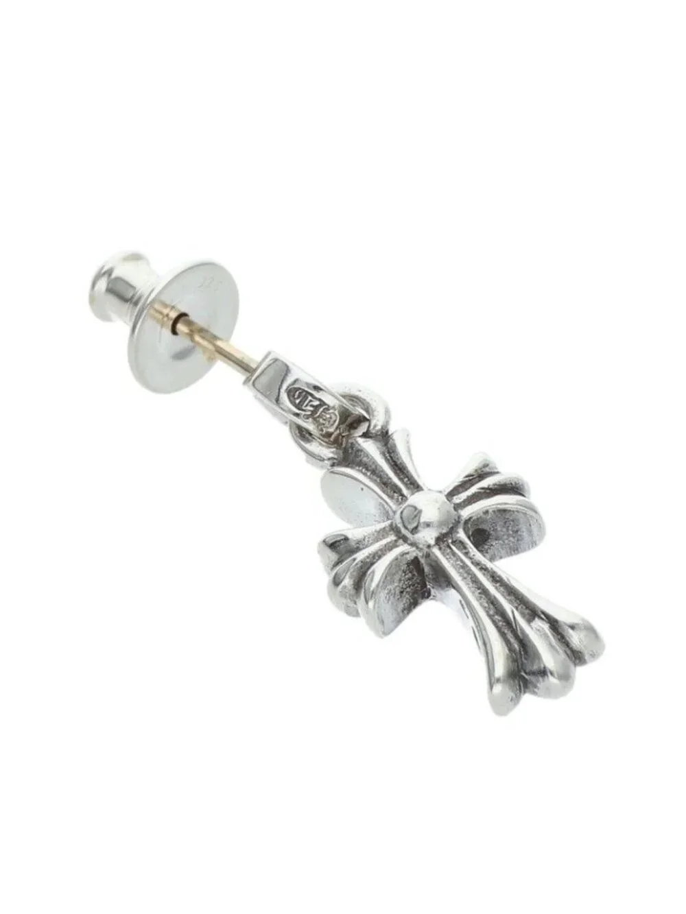 Chrome Hearts Bby Pprchn Baby Fat Drop Silver Earrings